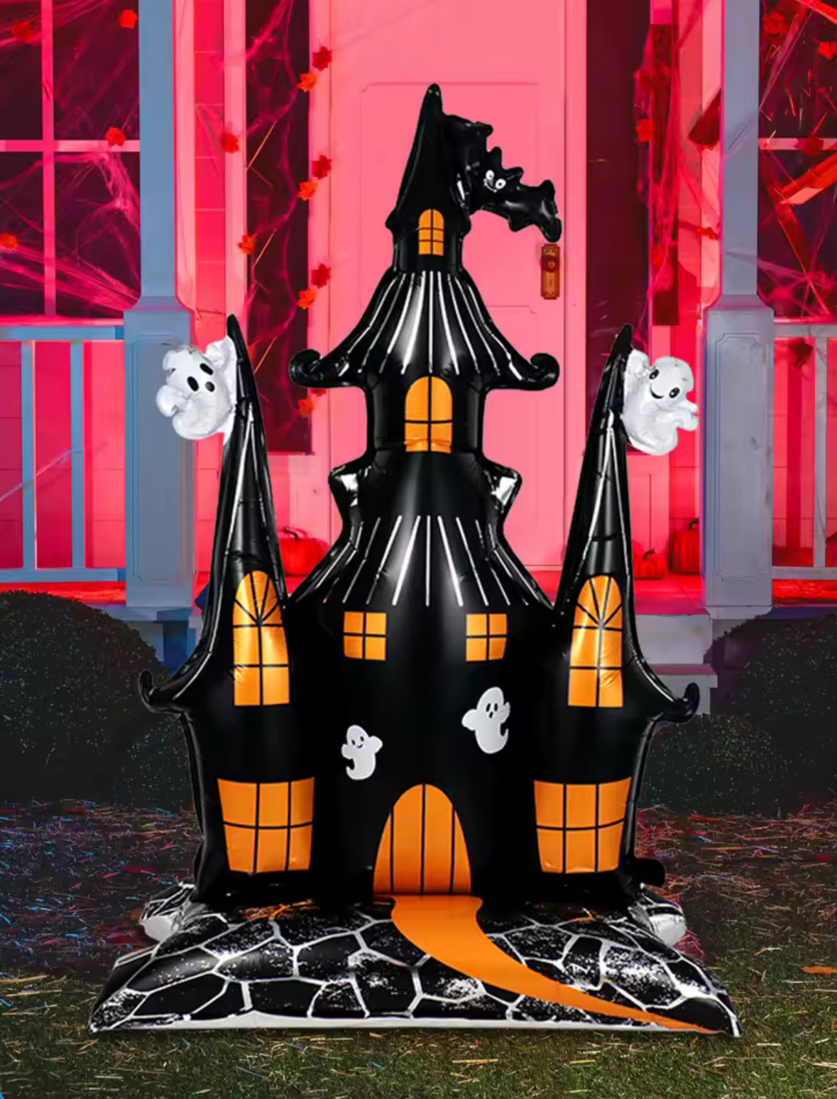 Giant Halloween Aluminum Balloons – Ghost, Witch & Spider Stand-Up Decorations