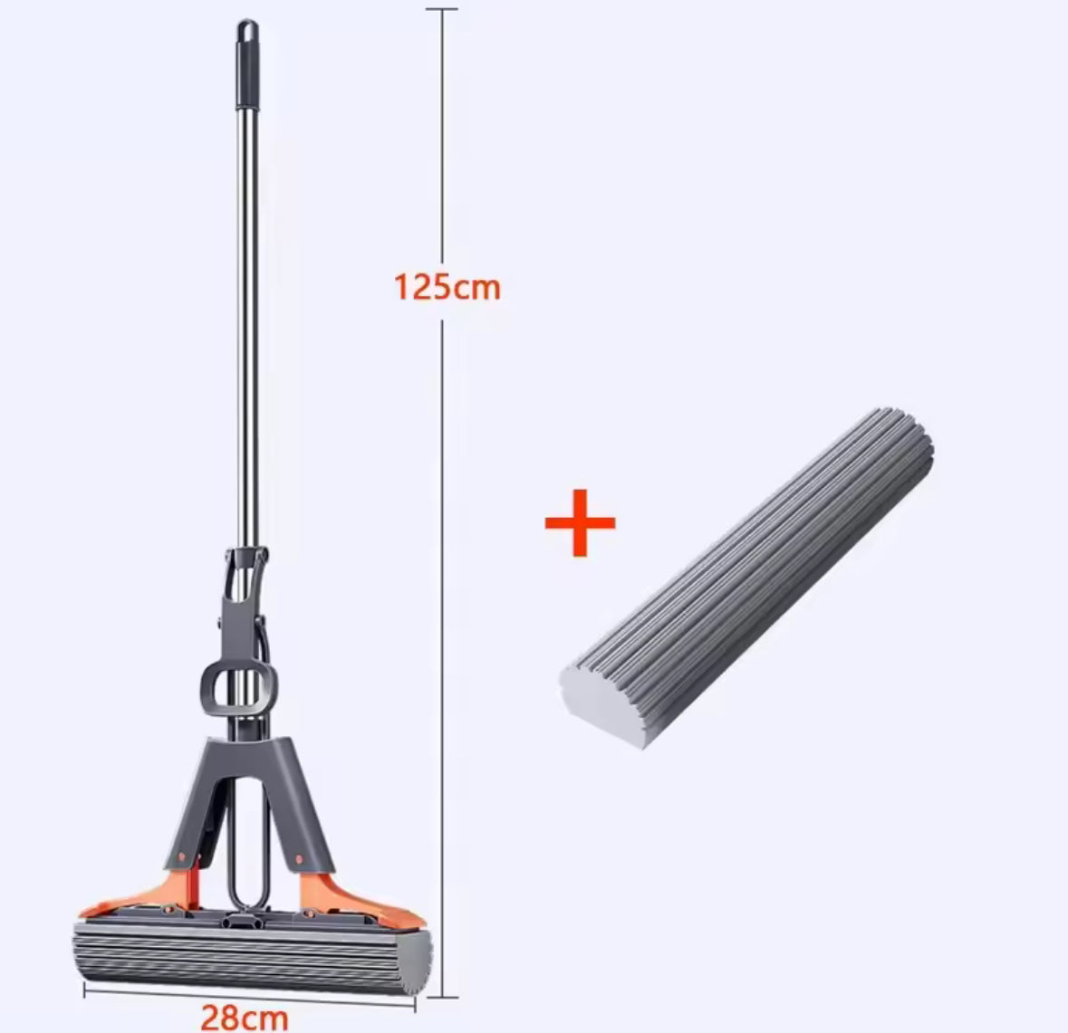 Foldable Cotton Mop – Hands-Free Squeeze