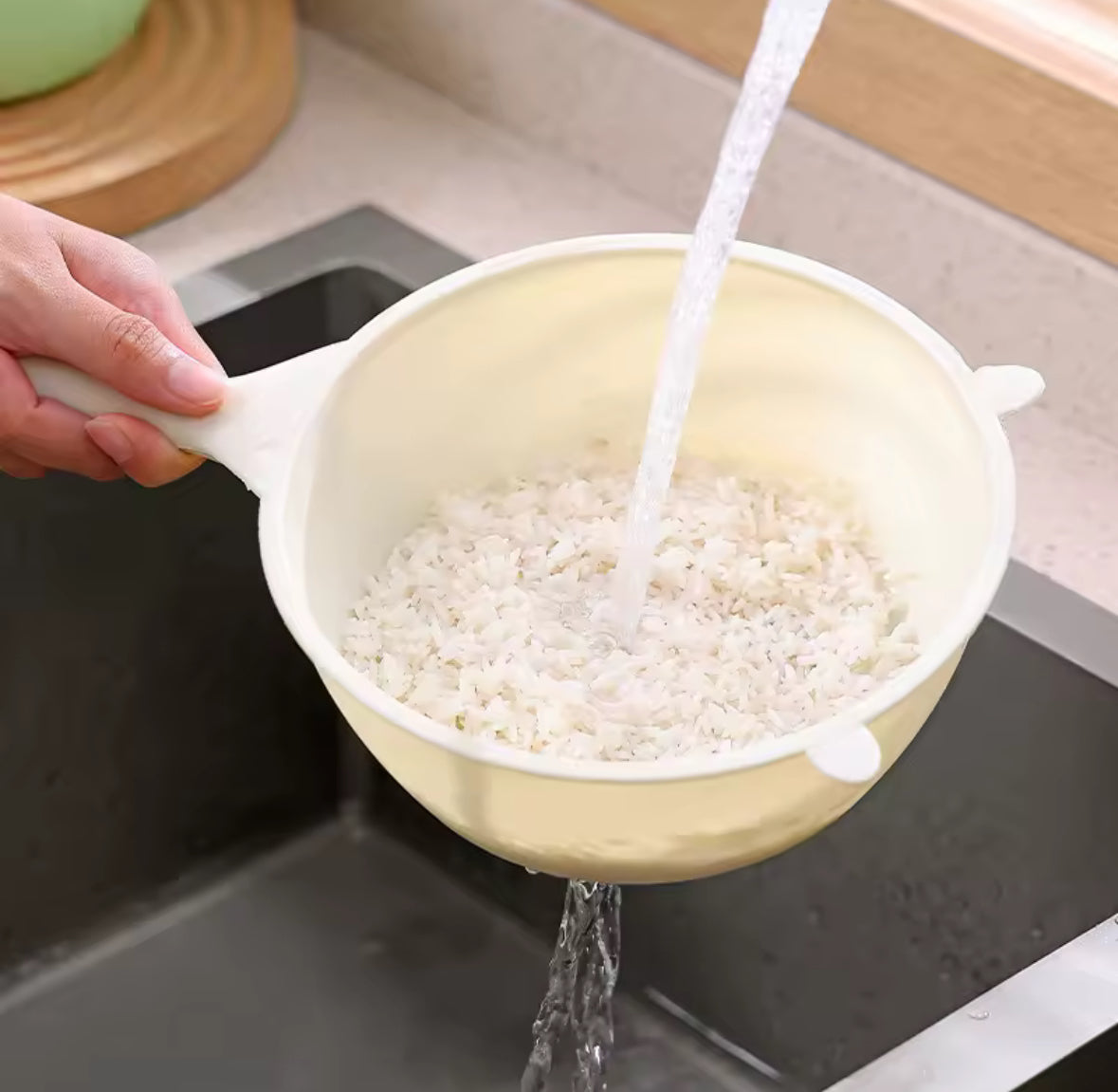 Plastic Rice Strainer Bowl