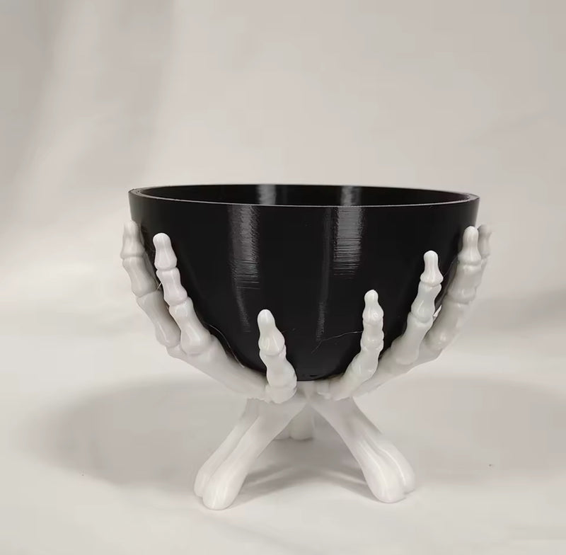 Gothic Skeleton Hands Bowl Holder – Halloween Decoration