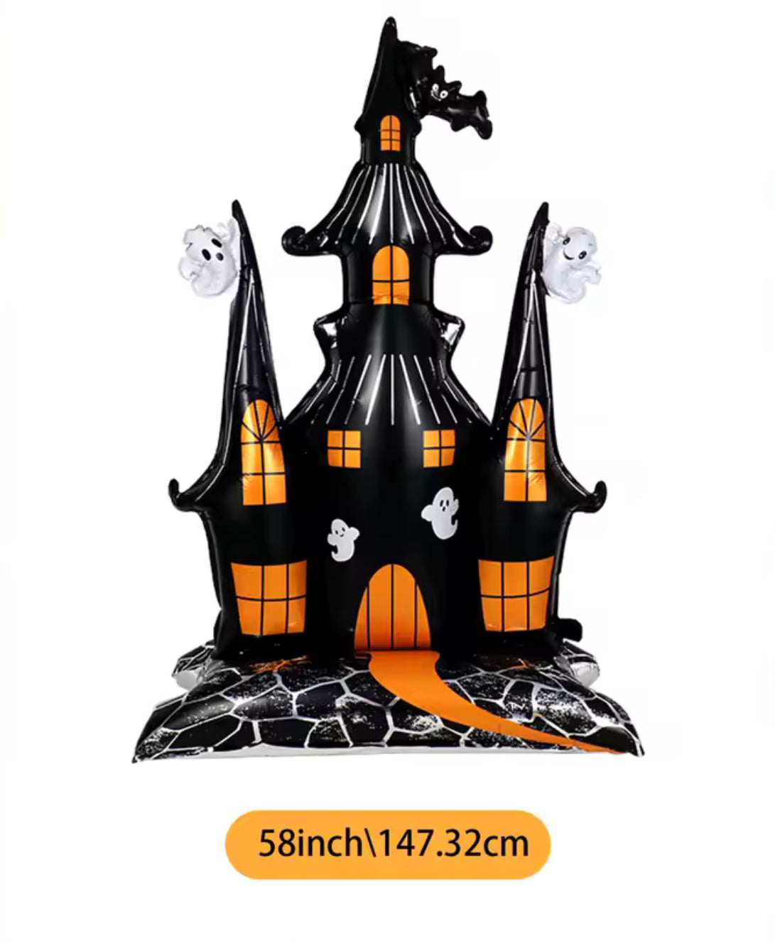 Giant Halloween Aluminum Balloons – Ghost, Witch & Spider Stand-Up Decorations