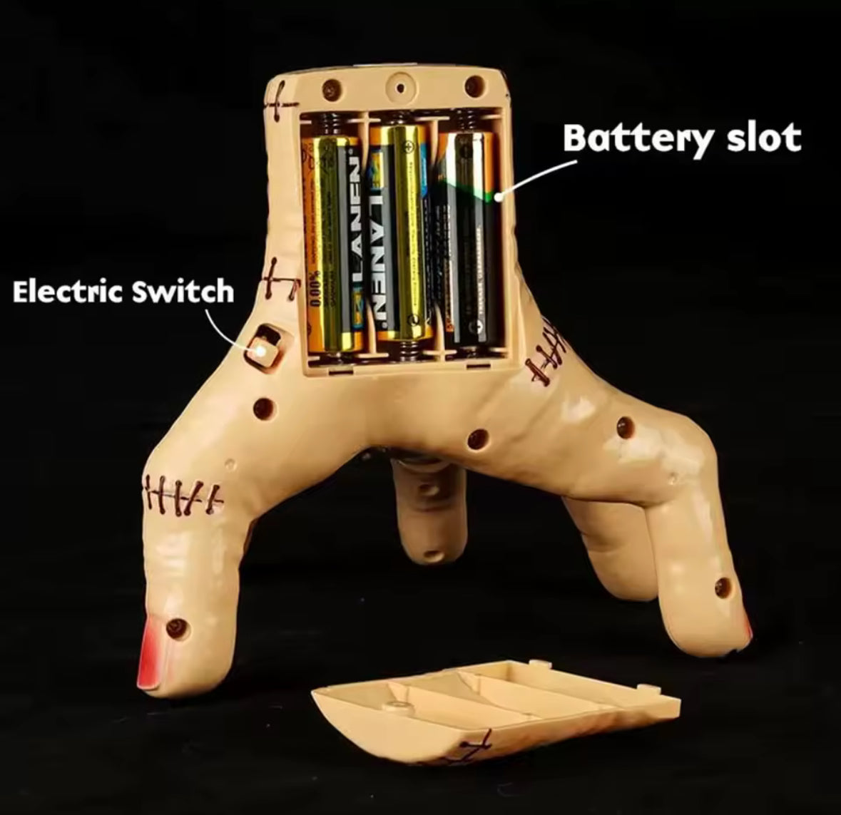 Creepy Crawling Electric Hand with Sound & Light – Haunted House Halloween Prop